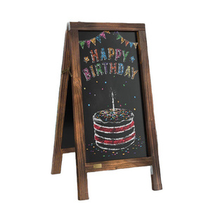 A Frame Weathered Light Wash Solid Wood Chalkboard Outdoor <strong>Sign</strong> Coffee <strong>Menu</strong> Restaurant <strong>Double</strong> <strong>Sided</strong> BlackBoard