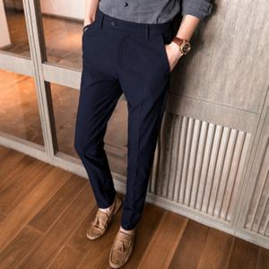 กางเกงขายส่งแบบสั่งทำสไตล์เกาหลีสำหรับฤดูหนาว ทรงตรง ปักลาย  ทรงเข้ารูปปานกลาง สวมใส่สบาย ยืดหยุ่นได้ เหมาะสำหรับธุรกิจ - Product Image 2