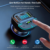 Chargeur portable double USB C19 à charge rapide 5V/3A, émetteur FM mains libres pour voiture avec écran LED, lecteur MP3 et audio de voiture BT5.3