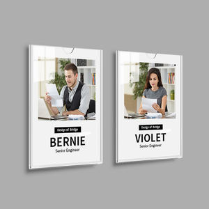 工場直販高透明サインホルダー壁掛けA3クリアフォトフレーム防塵クリスタルOEMディスプレイホルダー - Product Image 6