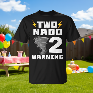 Camiseta con temática de tornado para niños de dos años, con mensaje de advertencia de tornado, para el segundo cumpleaños - Product Image 3