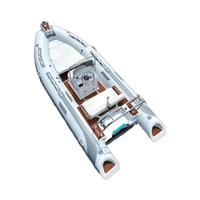 Bateau Pneumatique Semi-Rigide en Fibre de Verre pour le Marché Européen, Modèle Rib 480, avec Moteur Hors-Bord