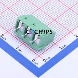 YC0321500000G Screw Terminal Block Through hole Component (THT),P=5.08mm Connector 1x3P 5.08mm Green Through Hole - Product Image 2