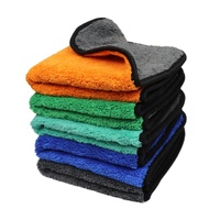High Absorbent Quick Dry Double Sided Woven Coral Fleece Microfiber Square Towels 40x40cm 800GSM Cleaning Towel