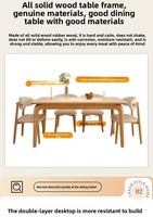Chaise en bois de conception nordique moderne en bois massif R Ensemble de table à manger pour restaurant