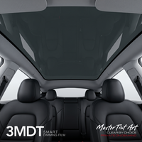 Película Eléctrica de Tinte de Lujo Astrace 3MDT MT35 para Ventanas y Techos de Coche Tesla, 10mil, Negra, Rechazo UV 0.99, IR 60%