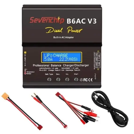 Chargeur de qualité Stable B6AC V3 Compact Balance AC DC déchargeur pour jouets RC Airsoft Lipo NiMH batterie