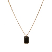 Colliers tendance anti-ternissement en argent et or PVD, bijoux fins en acier inoxydable 316L, collier carré géométrique pour femmes