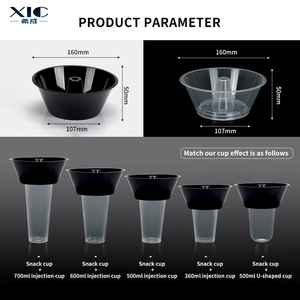 Chất Lượng Cao 2-Trong-1 Trong Suốt Snack Cup Với Lẩu Bát Chủ Sở Hữu Dày Tiêm Nhựa <span class=keywords><strong>Ccup</strong></span> Cho Nước Soda - Product Image 2