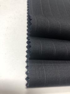 Koyu lacivert şerit için yüksek kaliteli hazır stok merino kamgarn erkek yün polyester takı<span class=keywords><strong>m</strong></span> elbise kumaşları - Product Image 4