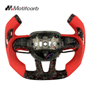 Volante Deportivo Personalizado de Fibra de Carbono Forjado Rojo Estilo F1 para Dodge Charger Challenger Hellcat SRT R/T GT SXT 2013-2023 - Product Image 1