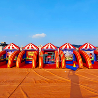 Terrain de jeu gonflable en PVC 4-en-1 Jeux interactifs populaires Location amusante avec souffleur pour carnavals Château gonflable