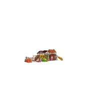 Structure de jeu en bois pour enfants avec toboggan extérieur certifiée EN1176 pour écoles, garderies, aires de jeux publiques et parcs d'attractions