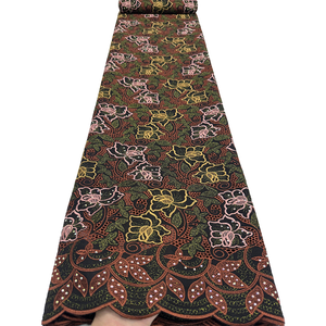 NI.AI - Nuevo Encaje Suizo Africano con Flores Coloridas, Bordado Intenso con Pedrería, Encaje de Algodón Nigeriano para Prendas de Mujer - Product Image 2