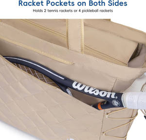 Muestra gratis 3 Bolsa de tenis de raqueta acolchada para proteger raquetas y jugadores de tenis ligeros profesionales o principiantes Diseño unisex - Product Image 3