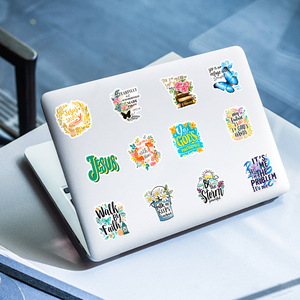 50 Pegatinas con <span class=keywords><strong>Frases</strong></span> Bíblicas para Regalo, Botella, Laptop, Vinilo, Texto Positivo en Inglés - Product Image 6