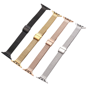 Oreille de blé <span class=keywords><strong>Bracelet</strong></span> mince en métal pour <span class=keywords><strong>Apple</strong></span> <span class=keywords><strong>Watch</strong></span> 10 9 <span class=keywords><strong>8</strong></span> 7 6 SE 5 4 44 45 49MM <span class=keywords><strong>Bracelet</strong></span> <span class=keywords><strong>milanais</strong></span> en acier inoxydable pour Iwatch - Product Image 3