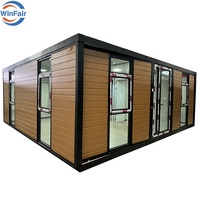 WinFair 20Ft Maisons en conteneur minuscules pliables Maison mobile moderne préfabriquée Maison en conteneur de 2 chambres Villa moderne préfabriquée