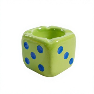 Colorful High Quality Custom Modern Smokeless Dice <b>Ceramic</b> <b>Ashtray</b> Thickened Glazed Stain Resistant Easy Clean Novelty Wholesale - Product Image 6