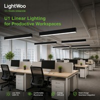 Plafonnier LED linéaire en aluminium 20W 40W 60W 80W 100W 120W pour bureau, magasin, salle de sport, supermarché, à intensité variable et connectable