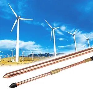 Wind Power Generator Solar Energy System Earth Bar Protection System Pure Copper Grounding Rod