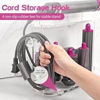 Support de rangement en acrylique avec Dyson Airwrap Styler Accessoires Organisateur de comptoir pour le stockage de la salle de bain Accessoires à long baril