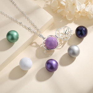 <span class=keywords><strong>Ciondolo</strong></span> a gabbia per Bola dell'armonia a forma di farfalla, in argento, con suono, per donna, gioiello da collo alla moda per la maternità - Product Image 3