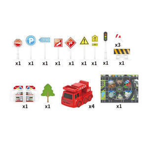 <span class=keywords><strong>Juego</strong></span> de 3 Aviones de Juguete Deformables con Almacenamiento, Avión de Inercia de Ingeniería Urbana con Luz y Música, 4 Mini Coches, Set de Vehículos para Niños - Product Image 2