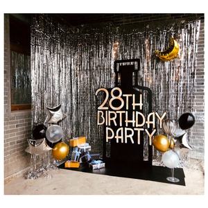 Fondale Metallico Argento con Frange Luccicanti per Matrimoni, Decorazione Murale per Feste, Sfondo per Cabina Fotografica, Tenda Glitterata - Product Image 3