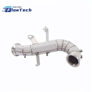 Downpipe FlowTech en acier inoxydable SS304 de haute qualité avec bouclier thermique pour Lotus Emira 2.0T – Échappement de course à fixation directe - Product Image 5