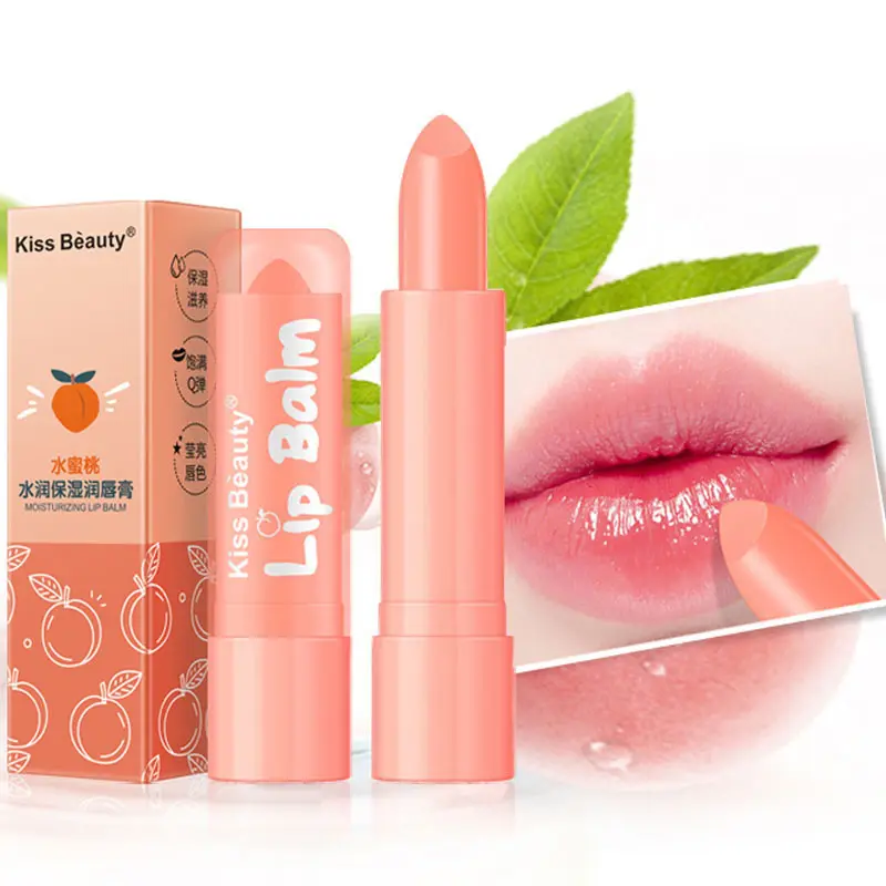 Niedlicher veganer Bienenwachs-Lippen balsam Private Label Pink Makeup Cream Weiblicher Lippen balsam mit Box Benutzer definiertes Logo Reise größe 2 in 1 Lippen peeling 30g