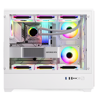 Boîtier PC Tour Complète EATX ATX pour Ordinateur de Bureau Gaming avec Fenêtre Latérale en Verre Trempé - Vente Flash