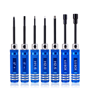 Hochpräziser Kreuzschlitzschraubendreher/Flachschlitzschraubendreher/Sechskantschraubendreher 7-teiliges Schraubendreher-Reparaturset für Hobby-RC-Auto UAV - Product Image 3
