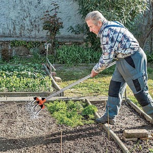 Coltivatore Rotativo, Scarificatore <span class=keywords><strong>per</strong></span> Terreno, Attrezzo <span class=keywords><strong>per</strong></span> Prato, Riparatore Manuale da Giardino, Artefatto <span class=keywords><strong>per</strong></span> Miscelare il Terreno Pre-plantagione - Product Image 2