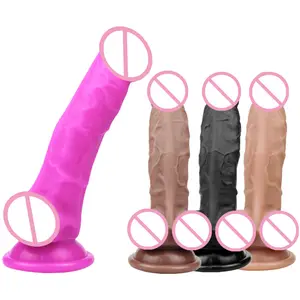 Hot Sell Head Sex Toys Silicone Girls G Spot Vagina Vibrator Stimulate glass thrusting Dildo for women anal
