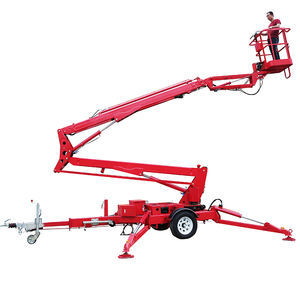 UNW Remote Control 10mTelescopic Arm rotasi 360 derajat 200kg Towable Boom pengangkat Cherry Picker - Product Image 2