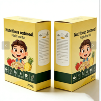Boîtes d'emballage alimentaire en carton biodégradable pour céréales de petit-déjeuner, avec logo, vides, pour flocons d'avoine instantanés et porridge