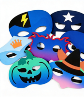 Kit de Décoration pour Fête d'Halloween et Carnaval : Masques DIY en Feutre de Super-Héros et de Dragon pour Jeux de Rôle et Déguisements