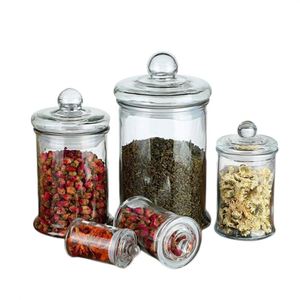 Multi Sizes Transparent Glass Food Storage Jar Airtight Sealed Glass Canister for <b>Kitchen</b> <b>Pantry</b> Organization - Product Image 3