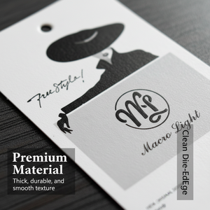 ป้ายเสื้อผ้าหรูหราแบบกำหนดเอง: ป้ายราคา, ป้ายกระดาษเนื้อหนา 1 มม., ป้ายเชือกฝ้าย, ป้ายปั๊มฟอยล์ทอง - Product Image 3