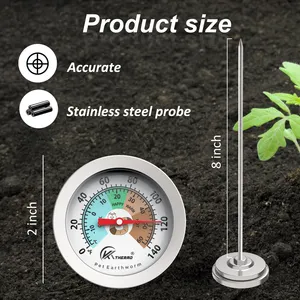 Thermomètre de sol de ver pour le jardin et le composter de ver thermomètre de sol