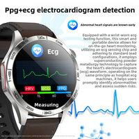 Jam Tangan Pintar FD05 Baru Layar AMOLED Bulat 1.43 inci ECG Asam Urat Lipid Darah Kompatibel dengan Sistem IOS dan Android