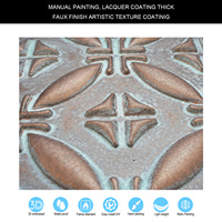 Carreaux de plafond en fausse étain vieilli moderne Panneau mural carré en cuivre résistant au feu PLB38 Panneau décoratif ignifuge pour hôtels
