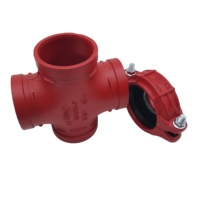 Raccords croisés pour sprinklers, raccords rainurés, té, coude et raccord rigide en fonte ductile homologués FM UL pour système de conduites d'incendie A536