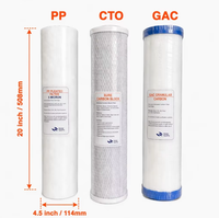 Commerciële Big Blue 20 X 4.5 Waterfilter Cartridge Hoge Capaciteit Volledige Huis Sediment Koolstofblok Vervanging Hotel Restaurant