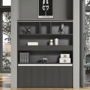Popolare deposito documenti in legno moderna libreria vetrina armadietto ufficio casa - Product Image 4