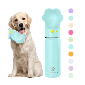 पोर्टेबल पालतू बोतल 14/22oz आउटडोर लीकप्रूफ स्टेनलेस स्टील डॉगी वॉटर डिस्पेंसर आउटडोर के लिए ट्रीट फूड कंटेनर के साथ - Product Image 2