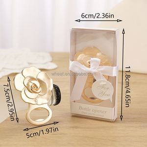 Abridor de Botellas de Cerveza de Aleación de Zinc con Diseño de Rosa Dorada, Regalo Creativo para Días Especiales, Bodas y Fiestas, Personalizable con Logotipo para Invitados - Product Image 5