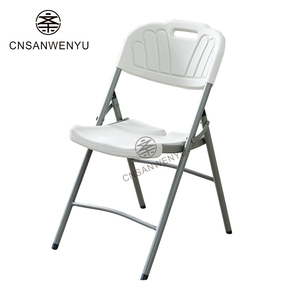 Chaises pliantes en acier à <span class=keywords><strong>prix</strong></span> abordable, vente chaude, pour fêtes, événements et repas en extérieur, en métal blanc et plastique PP - Product Image 5