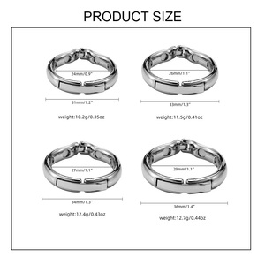 Nam giới kim loại Cock Vòng kích thích hậu môn rung Silicone sản phẩm tình dục thép không gỉ <span class=keywords><strong>piercing</strong></span> dương vật đồ chơi juguetes sexuales - Product Image 2